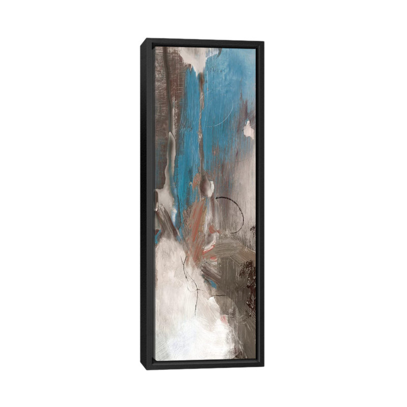 « infinite currents iv »-reproduction d’impression sur toile tendue, H 36 po x l 12 po x P 1,5 po, Toile avec cadre noir