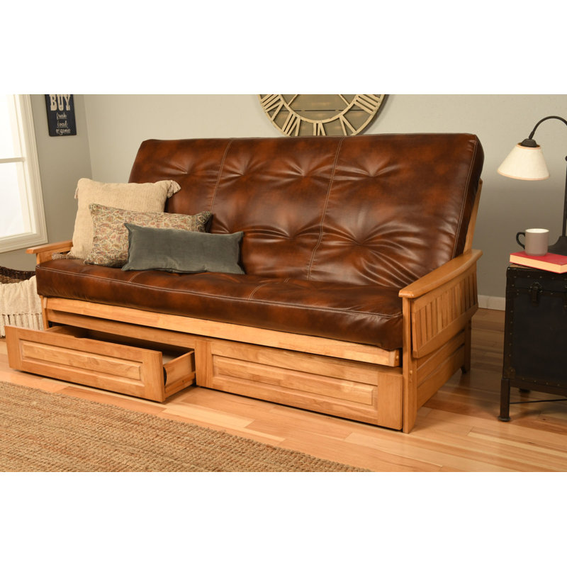 Futon et matelas 86 "Stratford, Sentier de l'Oregon de couleur amande, Noyer cendré