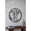 Miroir industriel mural en métal - 31,5 x 0,7 x 31,5 po, noir, 15,8 lb