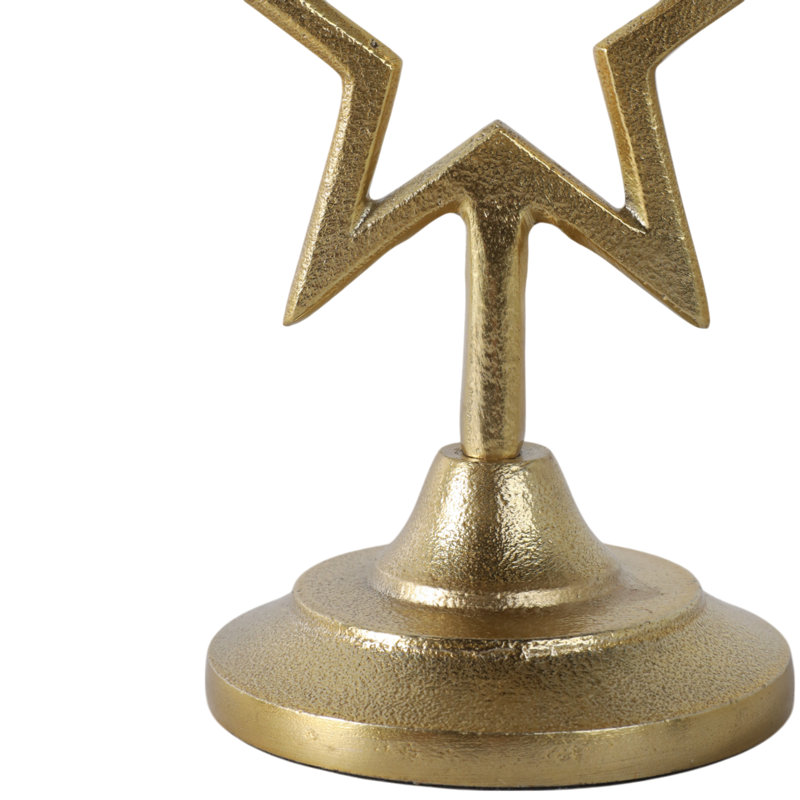 Sagebrook Home 9X5" Star Taper Holder, Gold