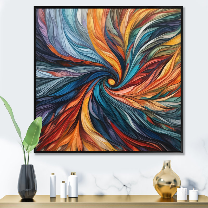 Spiral Symphony III sur impression sur toile, Cadre flottant noir, H 16 po x l 16 po x P 1 po