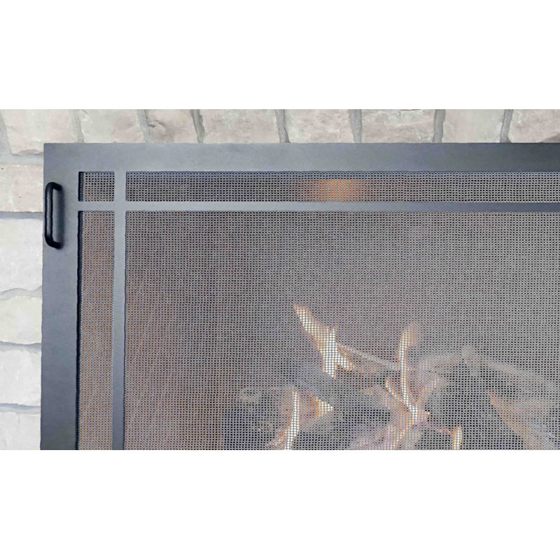 Pare-étincelles 1 panneau Hearth Craftsman Design, H 32 po x l 43 po x P 1 po, Noir texturé