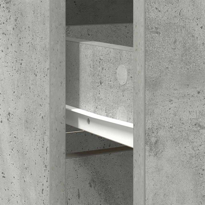 Sideboard With Drawer 80X34x76 Cm Engineered Wood, Concrete Grey
