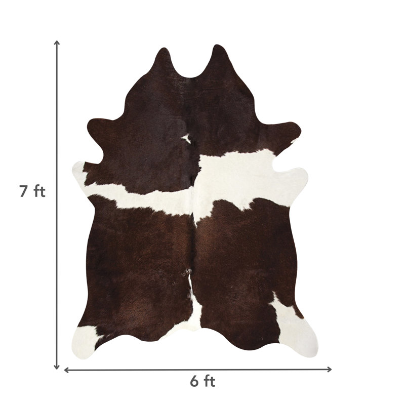 Abhinav Cowhide Animal Print Indoor Rug, Novelty 6' x 7'