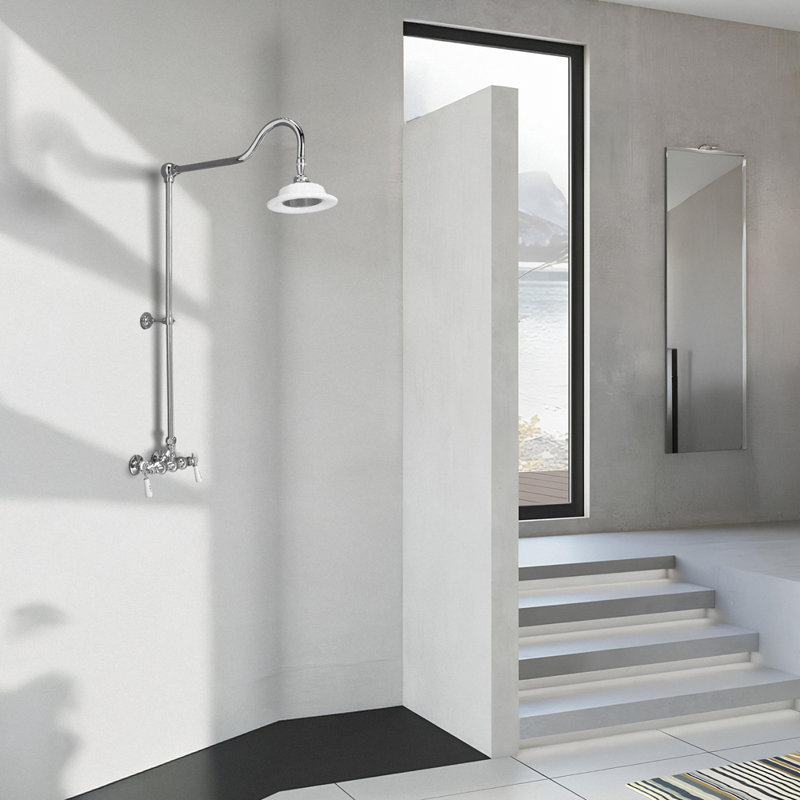 Exposed Shower System with Lever Handles by Strom Living