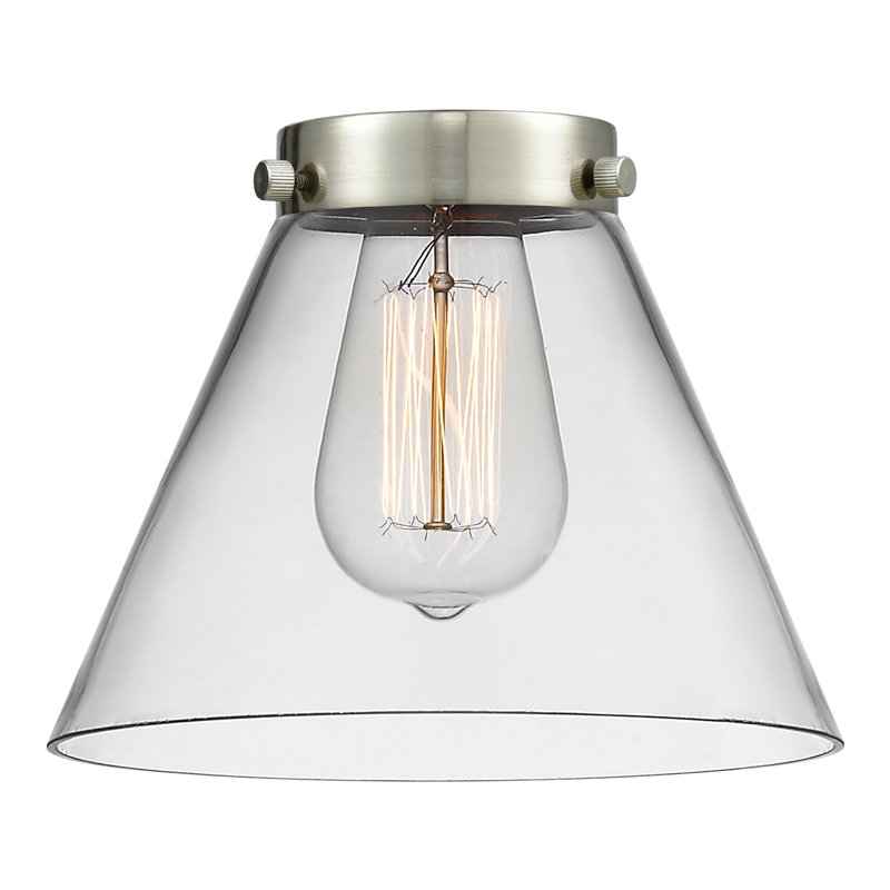 Mini-luminaire suspendu à 1 lumière cône 1 lumière Nouveau - ampoule DEL, H 42,25 po x l 7,75 po x P 7,75 po, Clair