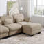 Canapé sans accoudoirs en tissu chenille avec coussin - chameau-1490537556