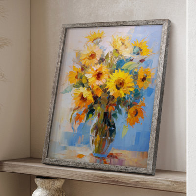 Reproduction encadrée FLORAL Series CDLXVII - bois massif