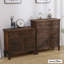 Armoire d'appoint en bois manufacturé brun foncé