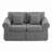 Greco Boneless Vintage Upholstered Rolled Arm Loveseat – Compressed Pack, Removable Cover-124822020