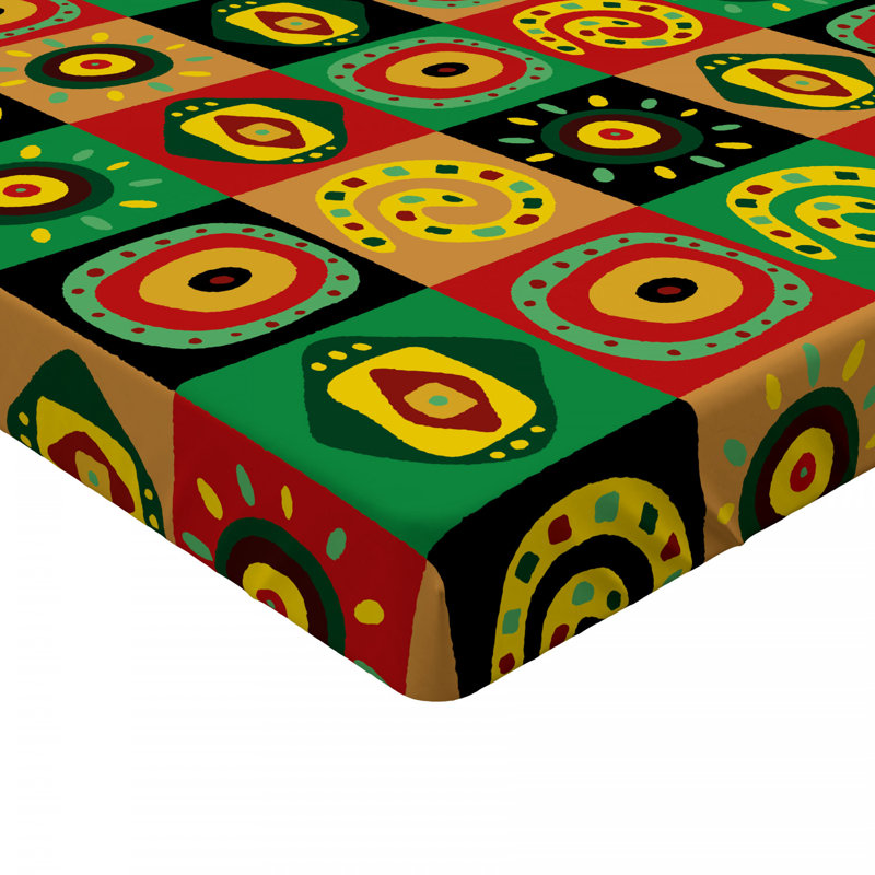 Microfiber Geometric Fitted Sheet, Full Fitted Sheet