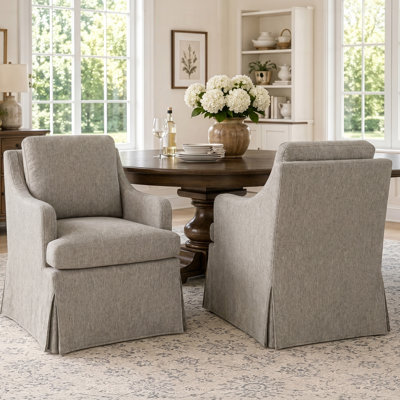Keefe Upholstered Dining Chairs with Caster