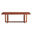 Table basse rectangulaire en bois massif de style chinois avec table basse rectangulaire en bois massif et petite table de salon familiale.