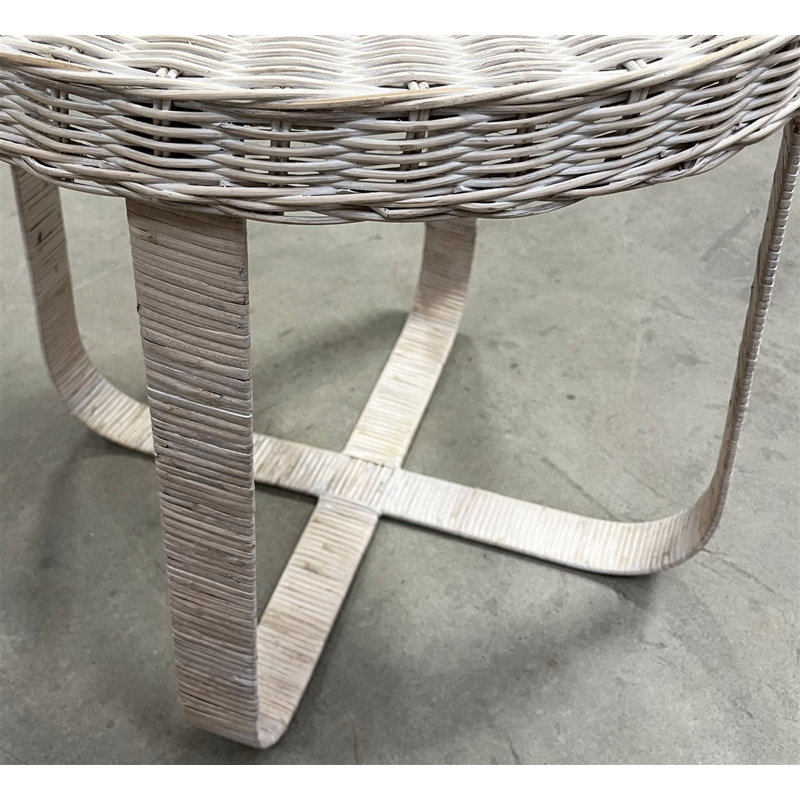Beatnik End Table, White Wash