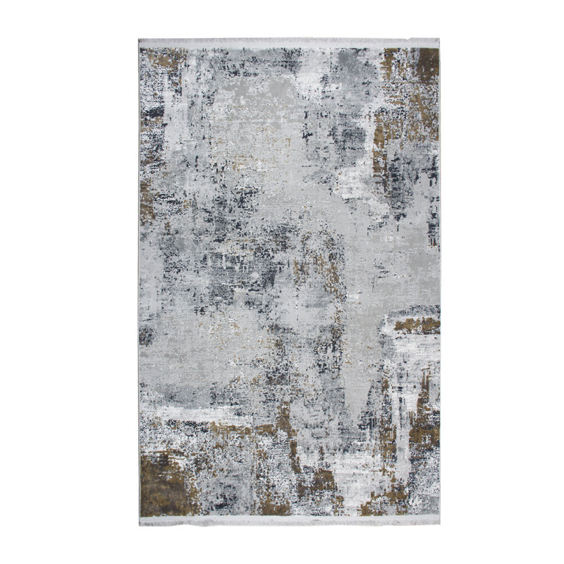 Luxueux tapis tissé à la machine, 9,8 x 13,1 pieds, 100% viscose / polyester, hauteur du velours: 0,24 pouce | Robuste 4,3 lb / pi2, 864 000 points de fil | Facile à nettoyer avec l'aspirateur et le détachant, parfait pour le salon et la chambre à coucher