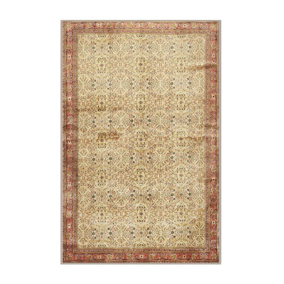 Tapis oriental jaune / brun