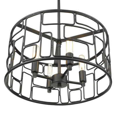 Lustree tambour 4 lumières de style bougie Mathena