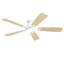 Ventilateur de plafond encastré blanc à 5 pales de 52 po avec lumières DEL Cissline, contrôlé par télécommande ou application-663531176-663531177