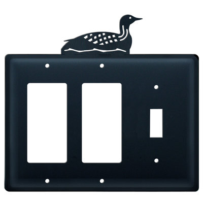 Loon 3-Gang Toggle Light Switch / Rocker Combination Wall Plate