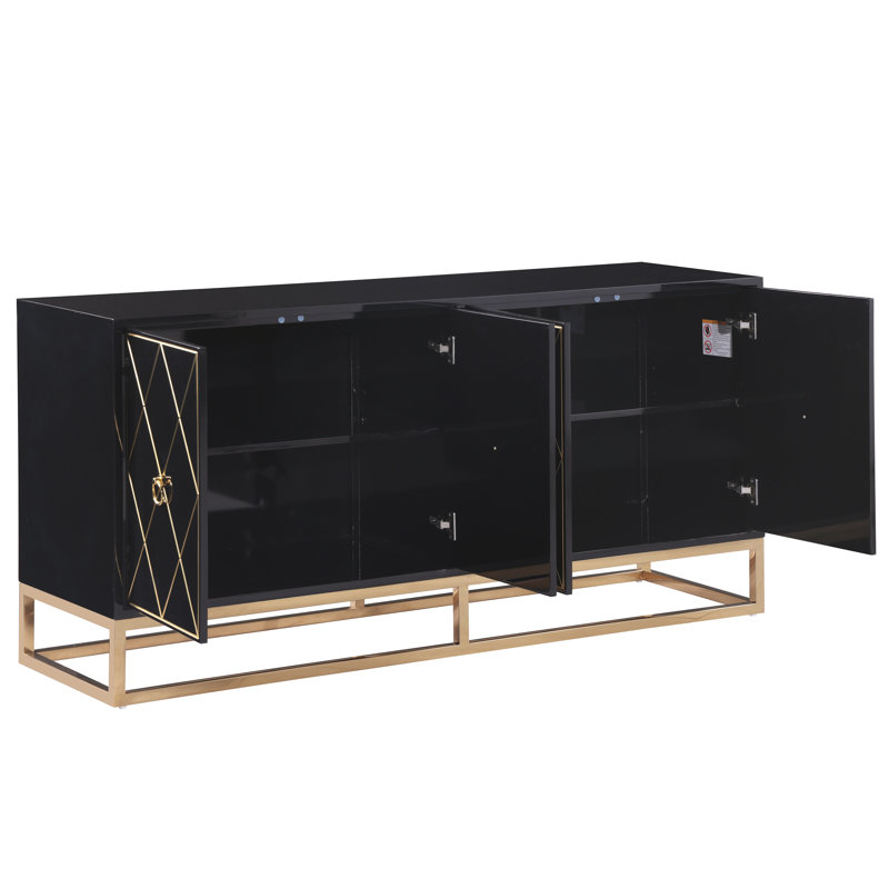 Buffet de 64 po de large Schaible, Noir