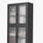 Classic Metal Storage Cabinet Display Cabinet with 4 Glass Doors 4 Shelves Cabinet  Bookcase Side Cabinet-1806447007