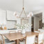 Lidia 4-Light Dimmable 47.2’’ W Classic/ Traditional Fabric Dining Room Chandelier-941866472