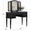 Ensemble de meuble-lavabo de chambre à coucher contemporain avec tiroir et tabouret pliable