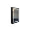 Armoire de salle de bain avec miroir à DEL noir mat-129240356
