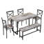 Ensemble de table de salle à manger 6 pièces 6 pièces Parfait pour la cuisine, le coin-repas et le salon