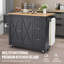 Armoire de rangement sur roulettes avec tiroir et tablettes pour îlot de cuisine
