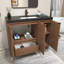 Meuble-lavabo autoportant 41,7 po Monterey + lavabo en acrylique noir renforcé (portes à gauche)-983784066