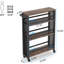 Keyana Narrow Wood and Metal Rolling Cart Kitchen Cart