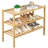 3 Tier Bamboo Shoe Rack For Closet Free Standing Wood Shoe Shelf Storage Organizer(Natural)-442337048