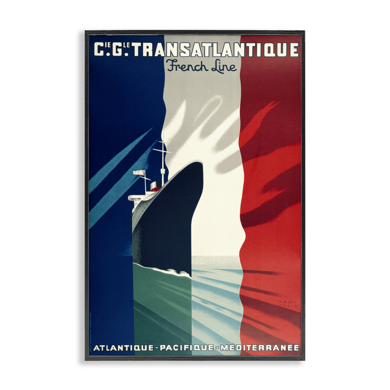 Giclée antique française encadrée par Marcus Jules, H 18 po x l 12 po, Giclée encadrée noir minuit