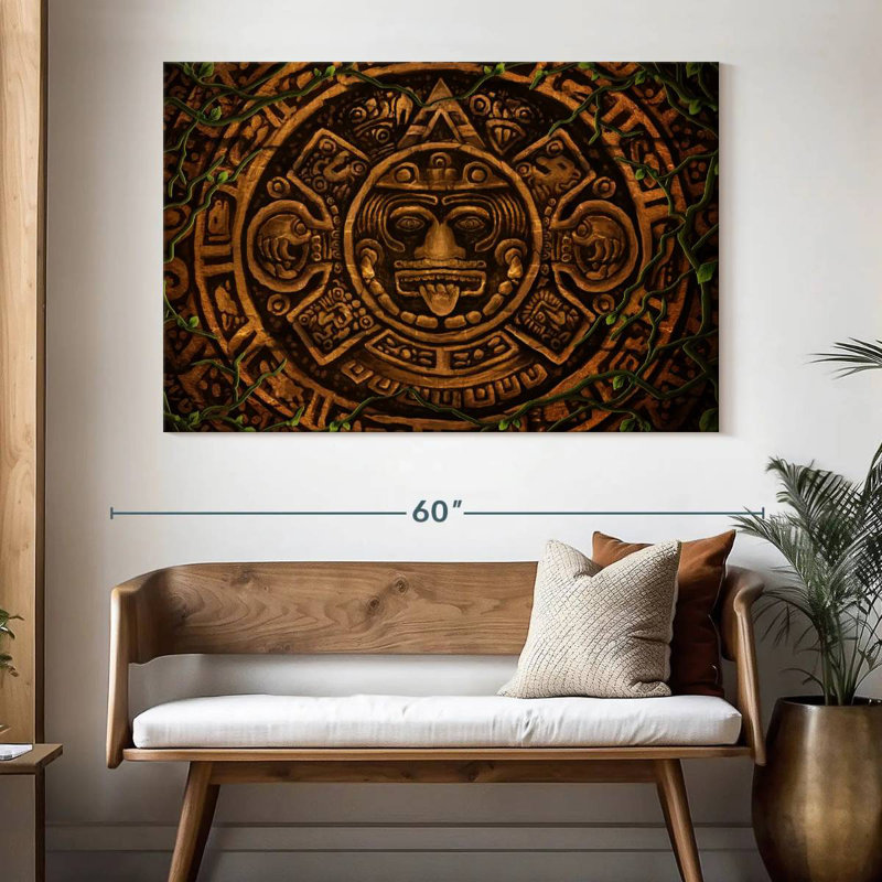 Kerner Aztec Symbol, 34" H x 51" W