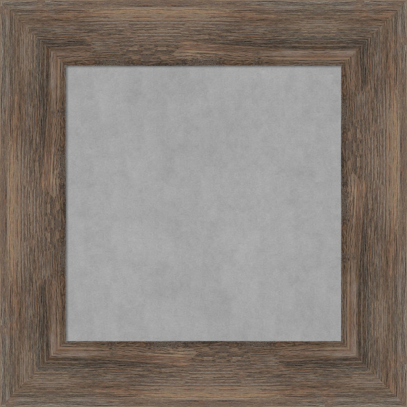 Tableau magnétique encadré en bois dur moka, H 17 po x l 17 po