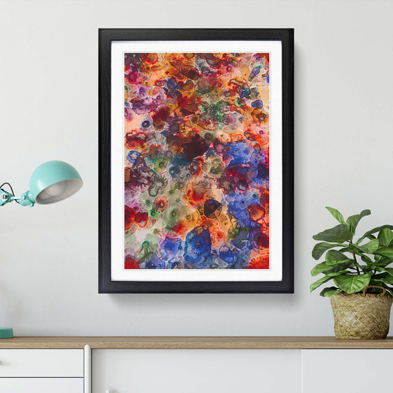 Colour Me in Abstract - Picture Frame Graphic Art Print, 36cm H x 27cm W x 2cm D, Black Framed