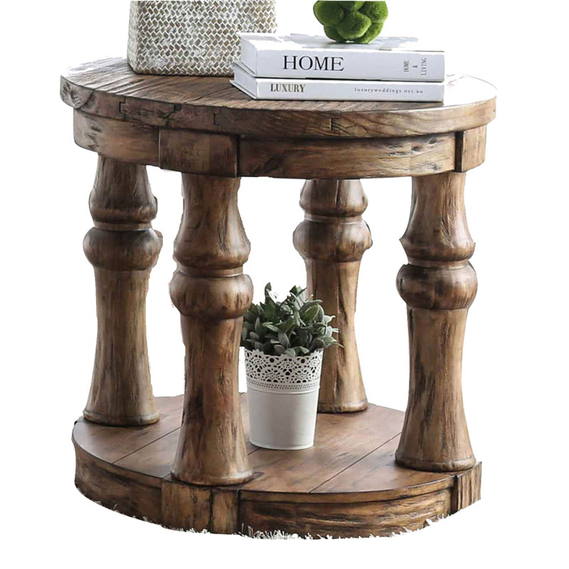 Jasprit Solid Wood End Table