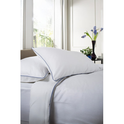 The Lyndon Company Ridgeway 240 Thread Count 100% Cotton White Sateen Cotton Duvet Cover Set with Pillowcases