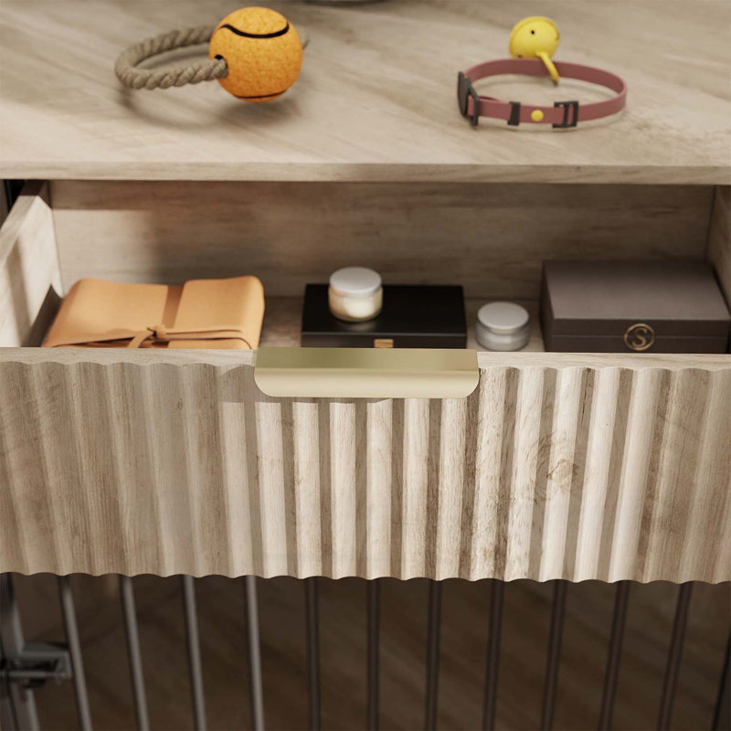 Meuble de rangement pour chien de 44,6 po en MDF pour petits / moyens chiens