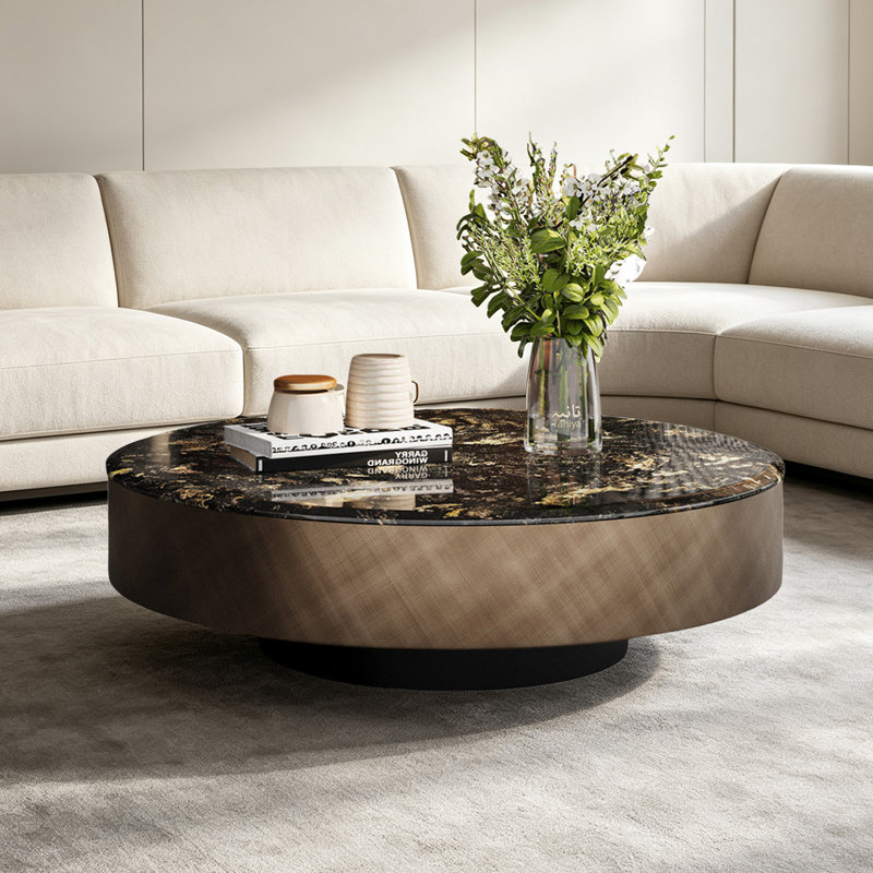 Merritt, 12.6" H x 47.2" W x 47.2" D, Black/Brown