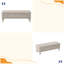 Banc de rangement avec repose-pieds en bois d'hévéa massif avec siège en lin Sturdy Minimalist-129228826