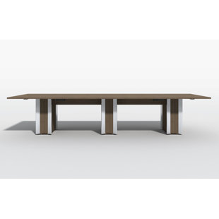 Table de conférence rectangulaire avec modules d'alimentation