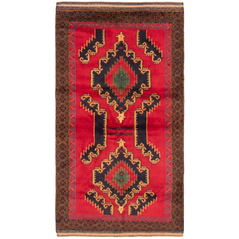 Tapis rouge foncé Lynnisha 3 pi 7 po x 6 pi 5 po