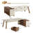 78.7" L-Shaped Executive Desk, Modern Large Office Computer Desk with Storage Cabinet for Home Office-387003582