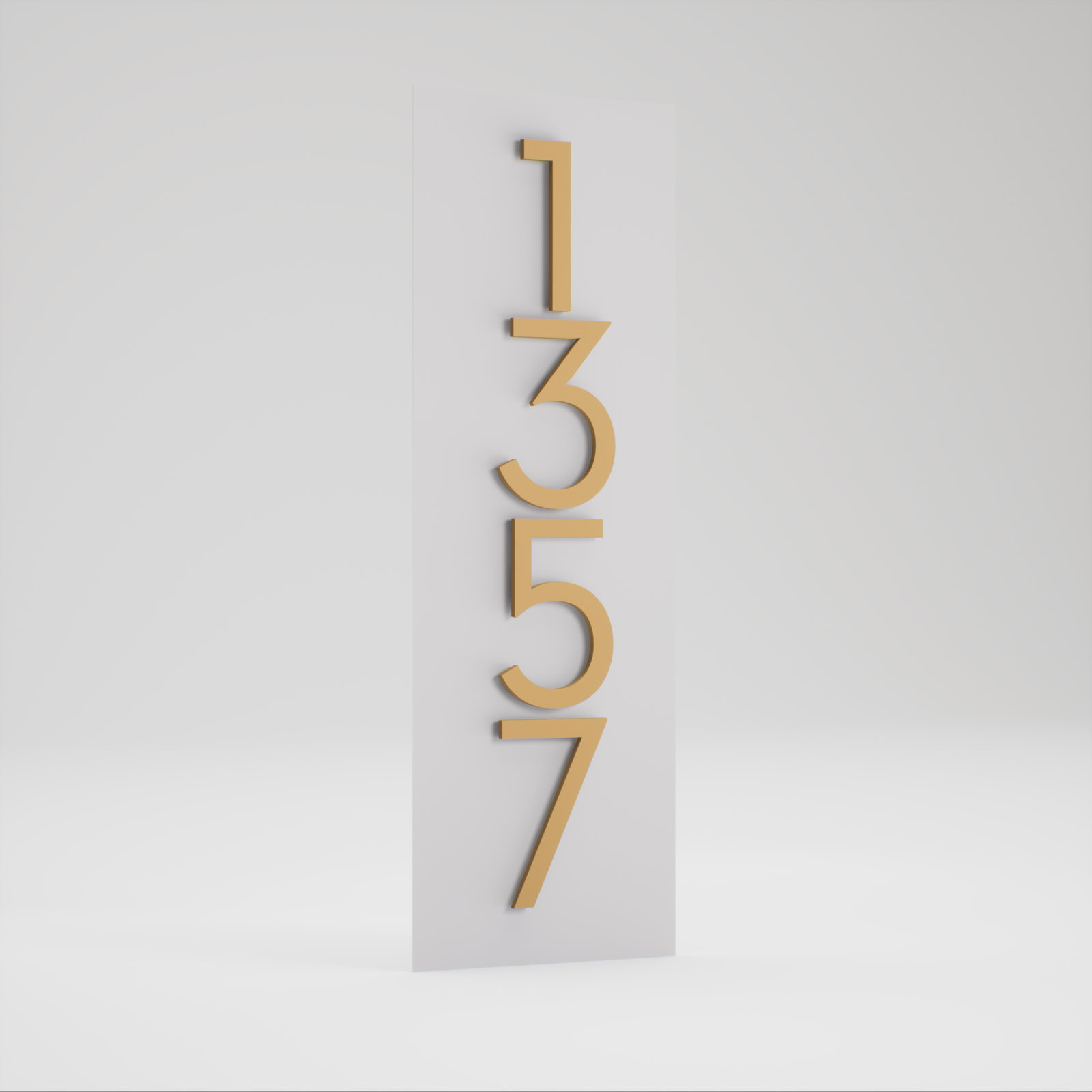 Simply Sweet Wall Address Plaque, White, Yes, Brass