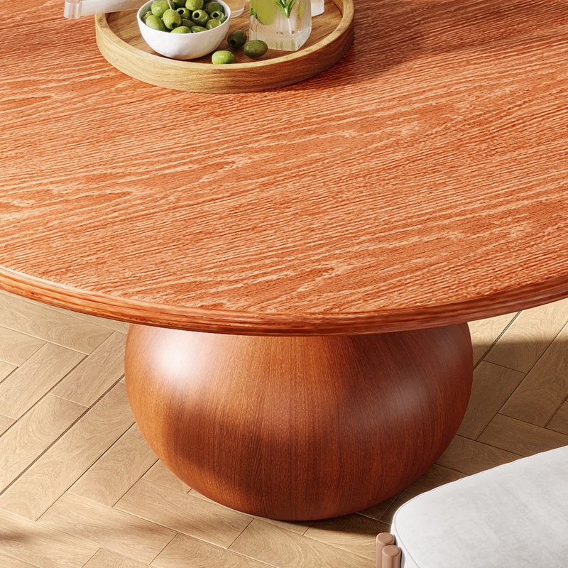Sièges de table de salle à manger à piédestal rond en bois massif 4/6/8/10, H 29,52 po x L 47,24 po x l 47,24 po