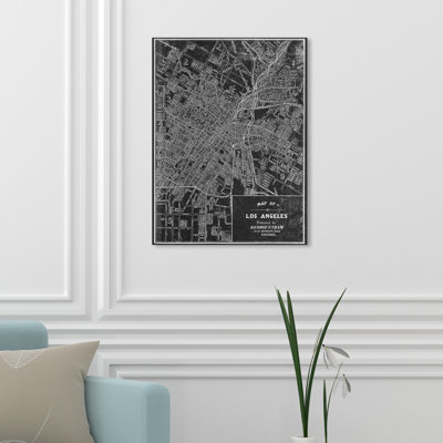 " Los Angeles Map 1899 Gray "