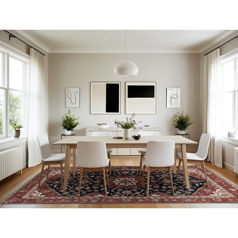 Machine Washable Persian Brown Area Rug, Rectangle 7' x 10'