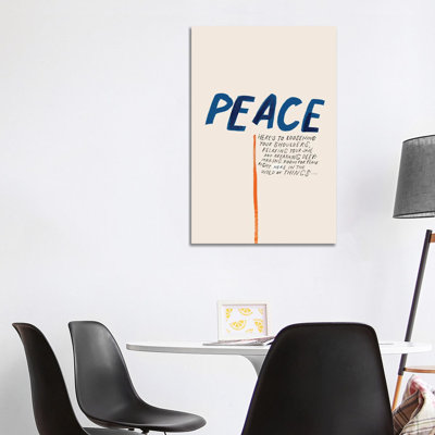 Peace: To Loosening Your Shoulders 1 Piece Wrapped Canvas Wall Art